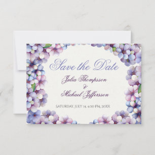 Save The Date Romantique Poétique Lilac Aquarelle Mariage Floral