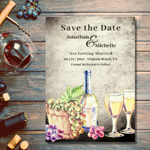 Save The Date Romantique Vintage Vineyard Mariage