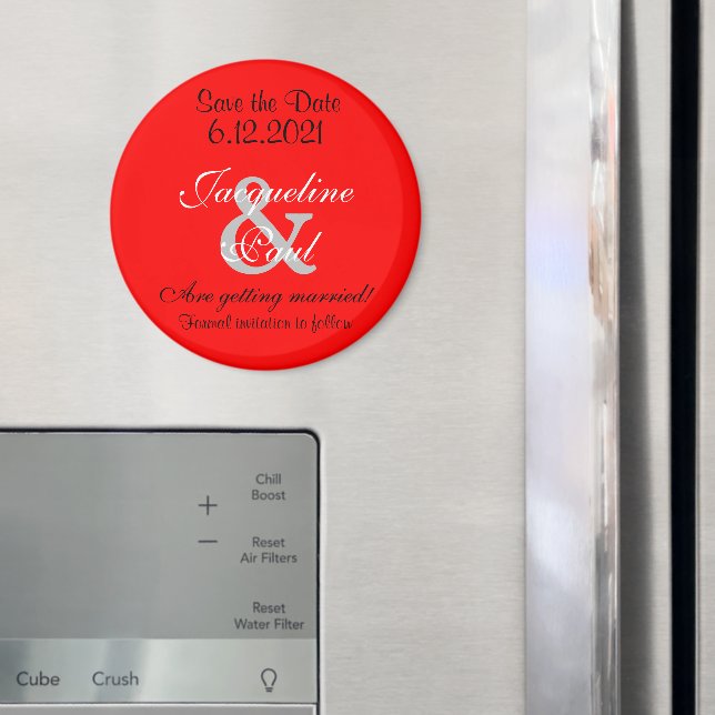 Save the Date Romantische Rote Magnete Magnet (In Situ (Kühlschrank))