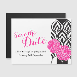 Save the Date rosa Dianthus Hochzeit Magneteinladung