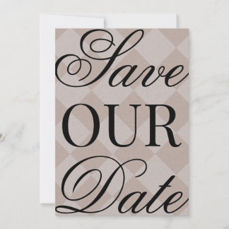 Save the Date rosa Kariert Einladung