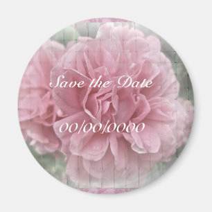 Save the Date rosa Kletterblüten der Rose Magnet