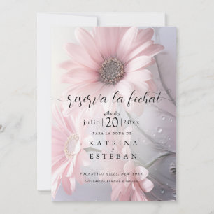 Save The Date rosa margarita floral guardar la fecha 2