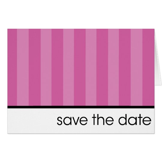 Save the Date - rosa Streifen Karte