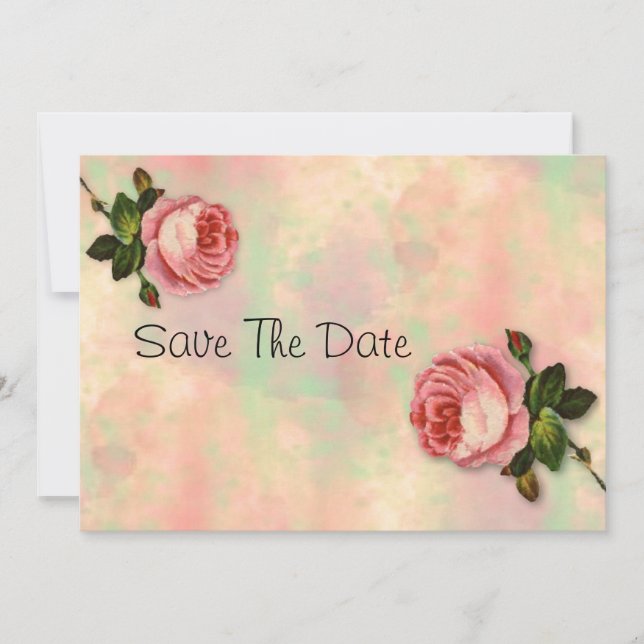 Save The Date Rose d'été Enregistrer la date (Devant)