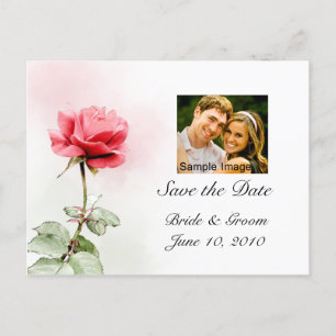 Save the Date - Rosen-Foto-Postkarte Ankündigungspostkarte