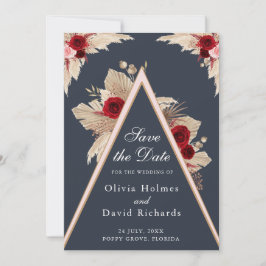 Save The Date Roses de Bourgogne et Grass Pampas Enregistrer la 