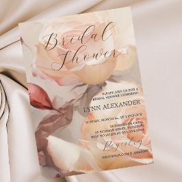 Save The Date Roses d'été doux, Fête des mariées élégante