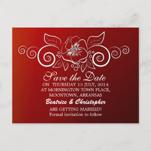 Save the Date rote Postkarten