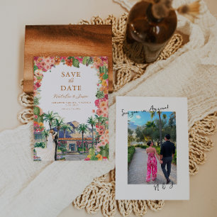 Save The Date Royal Palms Bespoke Mariage de lieu illustré
