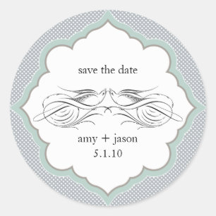 Save the Date Runder Aufkleber