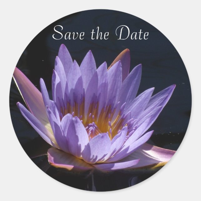 Save the Date Runder Aufkleber (Vorderseite)