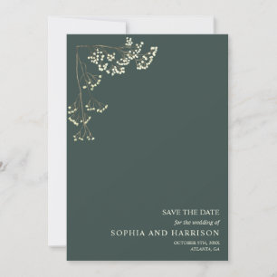 Save The Date Russe Gypsophila Emerald Mariage