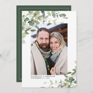 Save The Date Rustic Eucalyptus Mariage Photo Enregistrer la dat