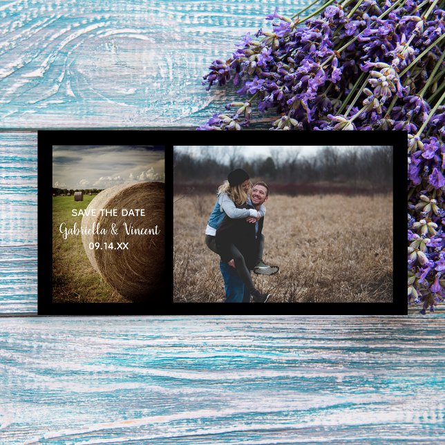 Save The Date Rustic Hay Bales ferme mariage Enregistrer la date (Créateur téléchargé)