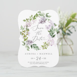 Save The Date Rustic Lilac Mariage