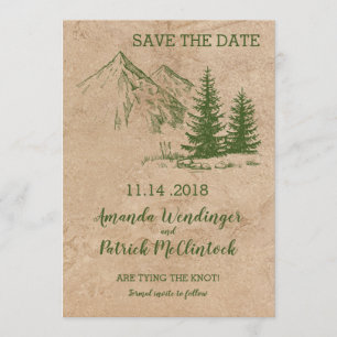 Save The Date Rustic Mountain Pittoresque Enregistrer la date
