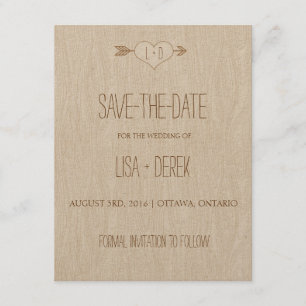 Save The Date Rustic Simple Woodgrain Enregistrer la date