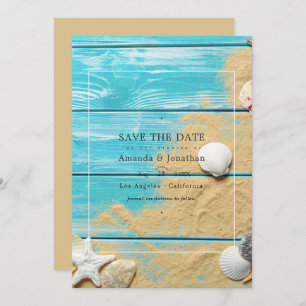 Save The Date Rustic Summer Beach Wedding Enregistrer La Date