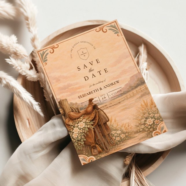 Save The Date Rustic Western Ranch Wedding (Créateur téléchargé)