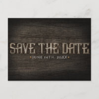 SAVE THE DATE Rustic Wood Western Verlobung