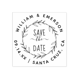 Save The Date Rustikale Händeschlittenhochzeit Gummistempel