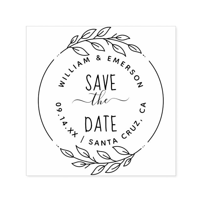 Save the Date rustikale handGezeichnet Skripte und Permastempel (Design)