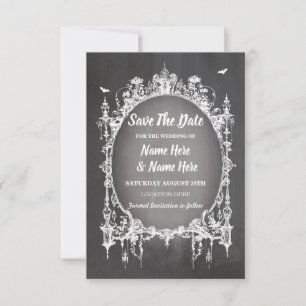 Save the Date rustikale Karte gotischer