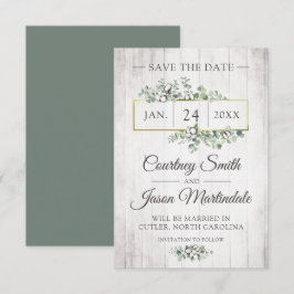 Save the Date rustikale Südkantoletten-Hochzeitkar Einladung