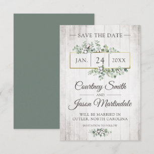 Save the Date rustikale Südkantoletten-Hochzeitkar Einladung