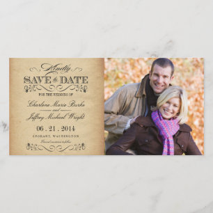 Save the Date Rustikale Vintage Hochzeiten