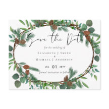 Save the Date rustikale Waldflächen