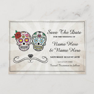 Save the Date Rustikale Zuckerkarte