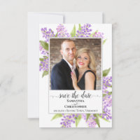 Rustique Aquarelle Lilacs & Photo Mariage simple