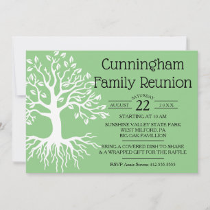 Save The Date Sage Green Famille Retrouvailles Arbre Familial Si