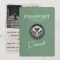 Sage Green Pologne Passeport Enregistrer La Date