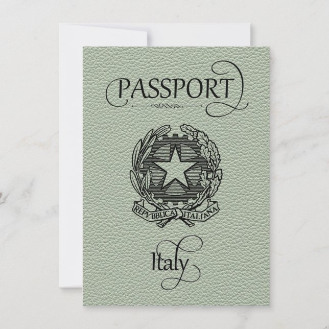 Save The Date Sage Italie Passeport Enregistrer la date (Devant)