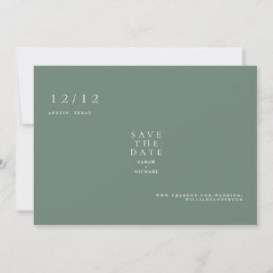 Save The Date Sage Texte simple Mariage seulement Enregistrer la