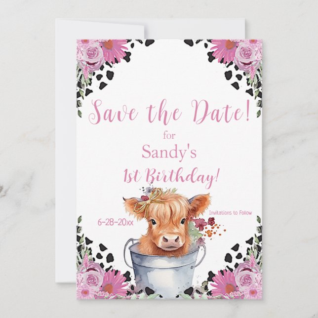 Save The Date Saint Vache premier anniversaire Sauvez la date (Devant)