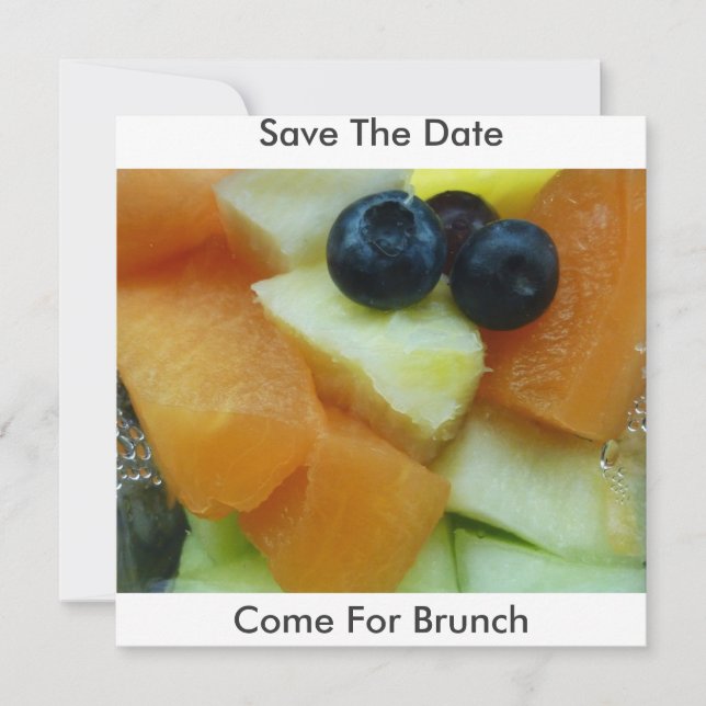 Save The Date Salade De Fruits, Sauvez La Date, Venez Brunch (Devant)