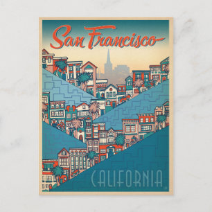 Save The Date San Francisco, CA Ankündigungspostkarte