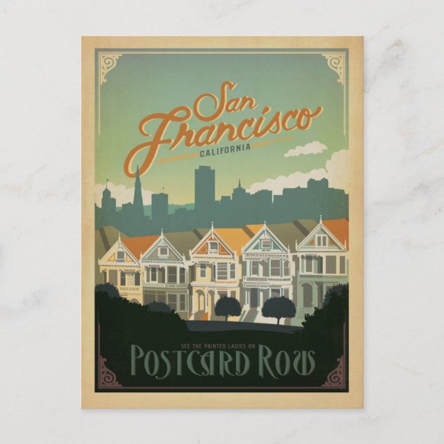 Save the date | San Francisco, CA - Ligne carte po (Devant)