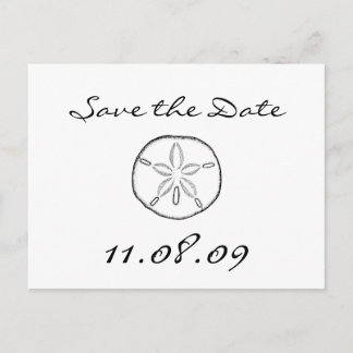 Save the Date Sand-Dollar Ankündigungspostkarte