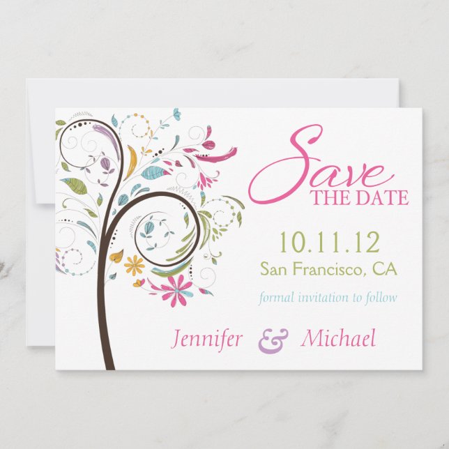 Save The Date Sate the Date Doodle Tree (Devant)