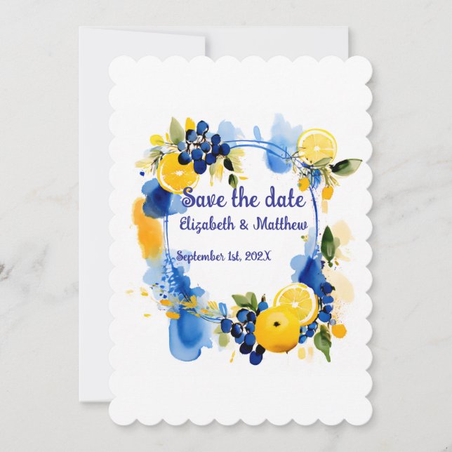 Save The Date Sauvegarder la date « La Dolce Vita » (Devant)