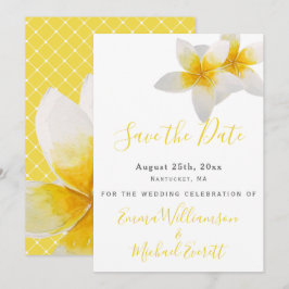 Save The Date Sauvegarder la date | Mariage aux fleurs tropicale
