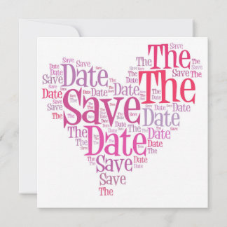 Save The Date Sauvegarder la date - nuances de rose