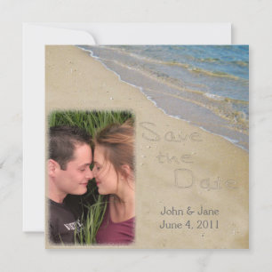 Save The Date Sauvegarder la Date - Sable et Eau Photo Personnal