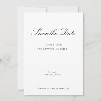 Save The Date Sauvegarder la date simple moderne minimaliste 
