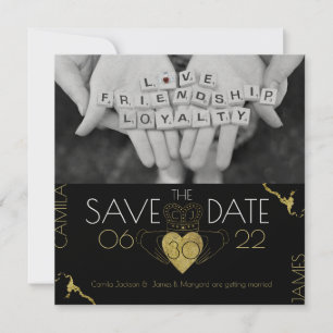 Save The Date Sauver la Date Claddagh Or